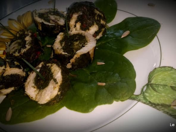 Escalopes de dinde farcies aux épinards