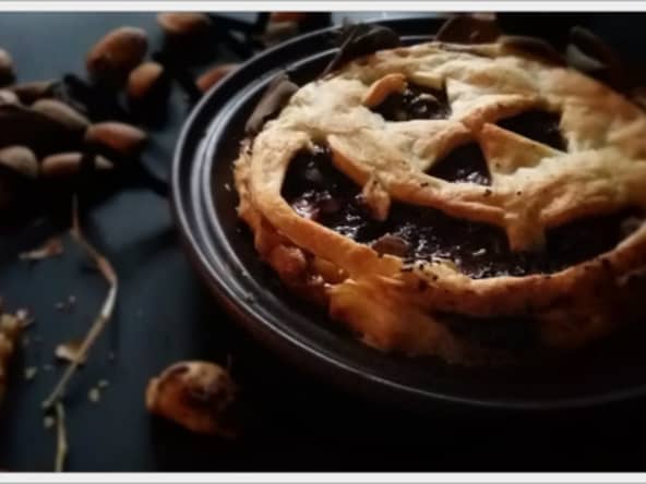 Creepy Pie poire chocolat pour halloween