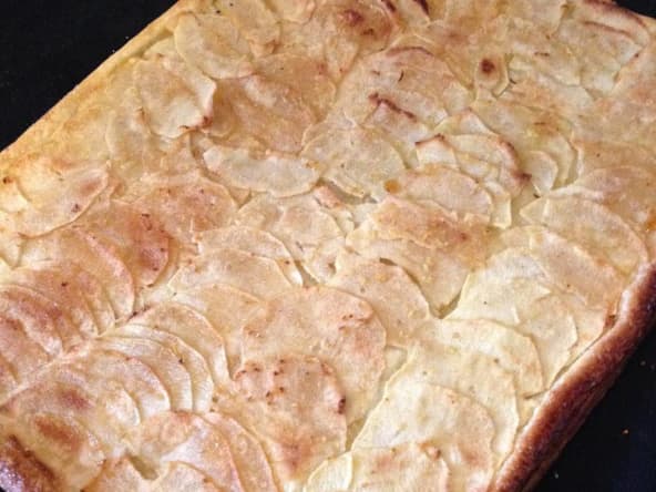 Tarte fine aux pommes et aux zestes de citron