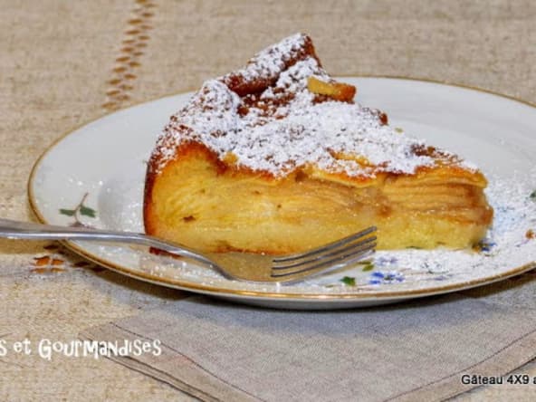 Gâteau 4X9 aux pommes.