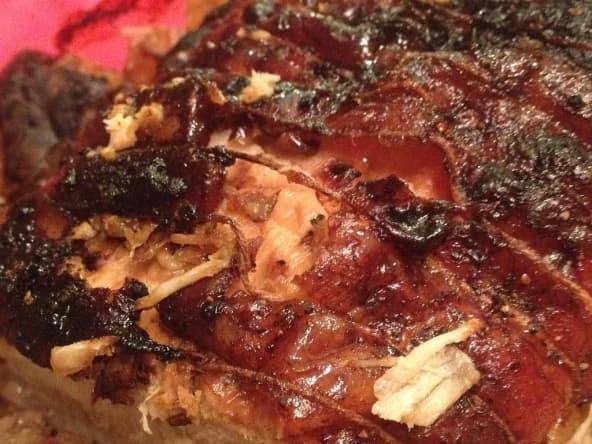 rôti de porc aux pommes et à la cannelle