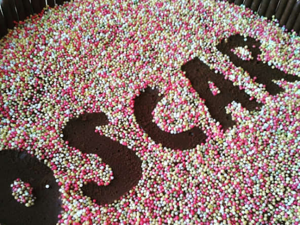 Gâteau au chocolat et mikados