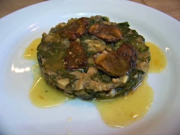 Cèpes en duxelle aux blettes, ris de veau et lard de Colonnata : un plat de fête