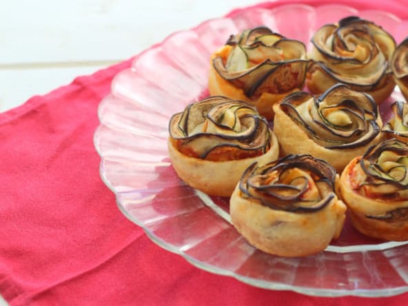 Ratatouille en fleur comme des bouchées apéritives