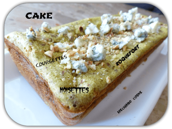Cake aux courgettes, roquefort et Noisette