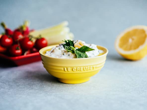 Creamy Dip Ricotta citron et herbes fraîches