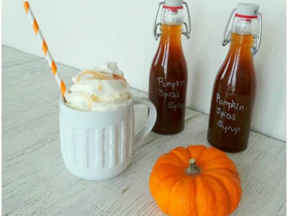 Sirop de potiron aux pumpkin spices (épices pour tarte à la citrouille)