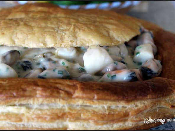 Vol-au-vent géant aux moules et Saint-Jacques