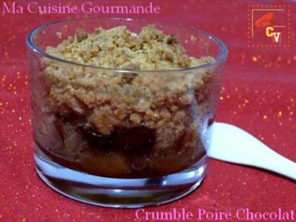 Crumble maison poire et chocolat