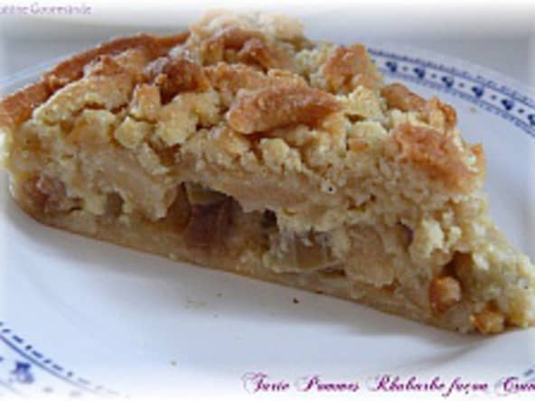 Tarte Pomme Rhubarbe façon Crumble