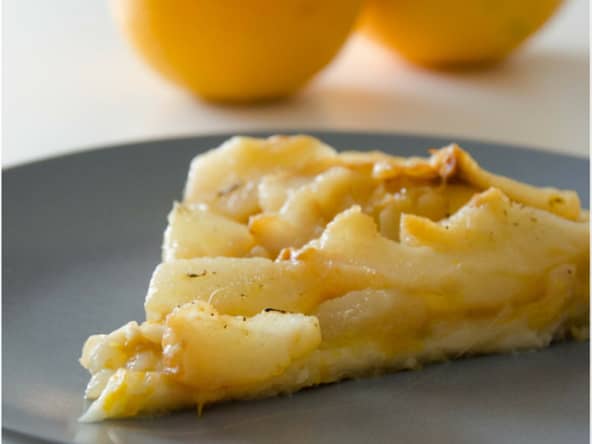Tarte tatin poire et orange