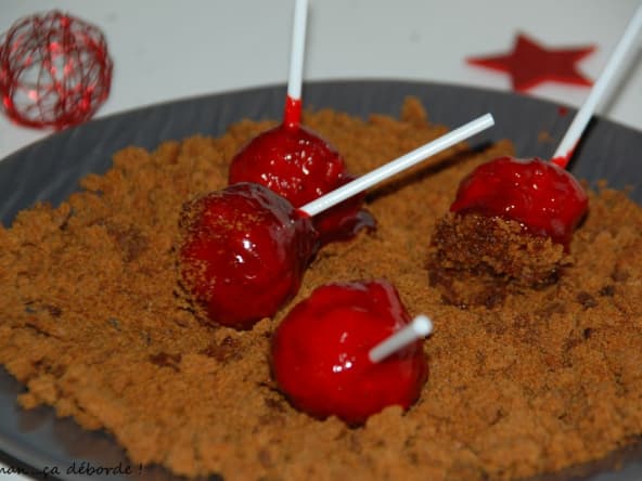 Sucettes de foie gras façon pomme d'amour