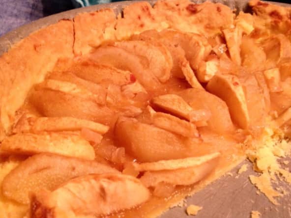 Tarte pomme poire et citron confit