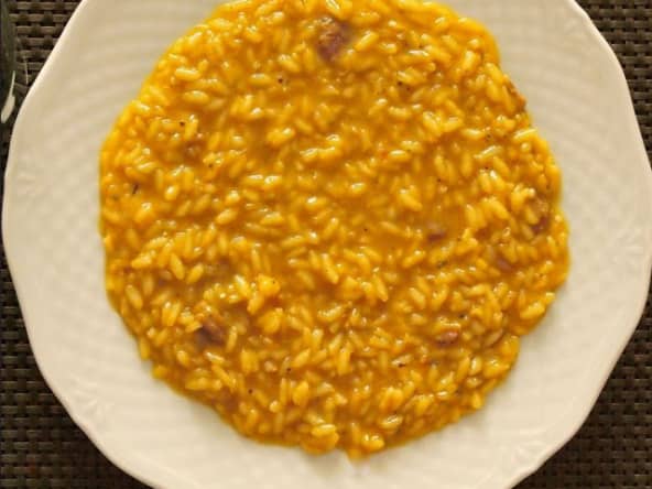 Riz à la vénitienne au safran et curcuma, comme un risotto