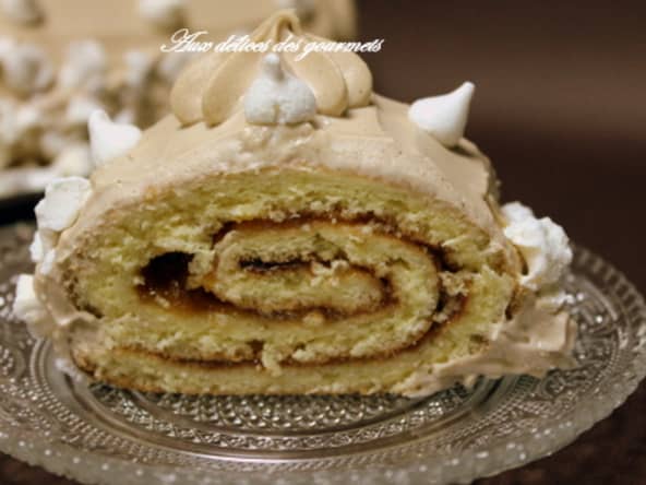 bûche roulée aux marrons et à l'orange