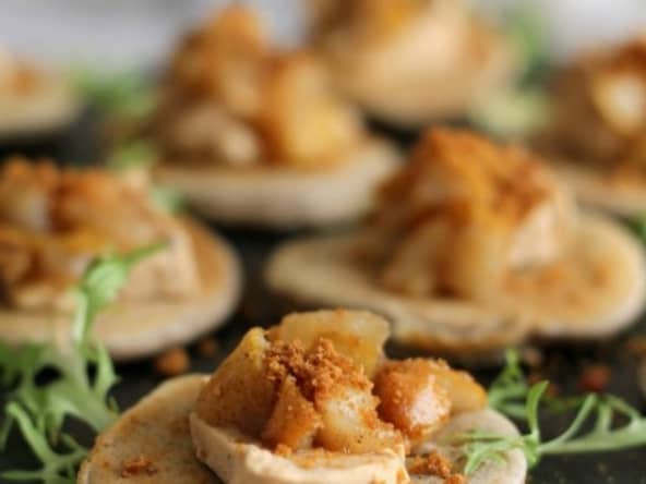 Toasts de sarrasin, Faux Gras, poire et speculoos