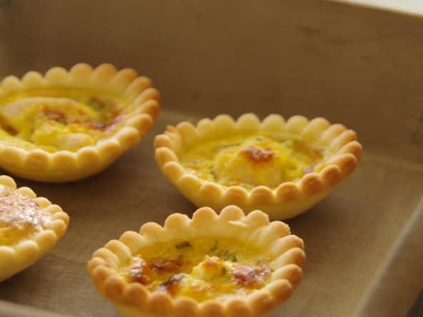 Minis quiches poulet curry