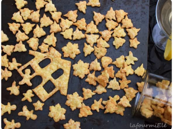 Sablés au comté et à la moutarde à l'estragon
