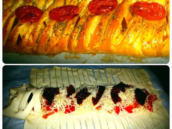 Tresse feuilletée au saumon