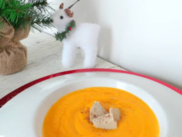 Velouté de potimarron au foie gras