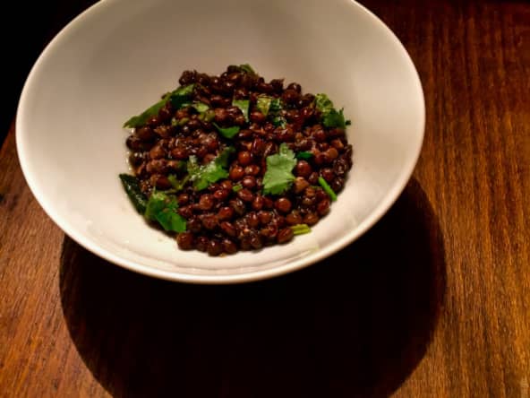 Lentilles béluga au vadouvan