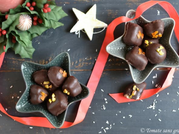 Bouchées végétales à la noix de coco façon Bounty