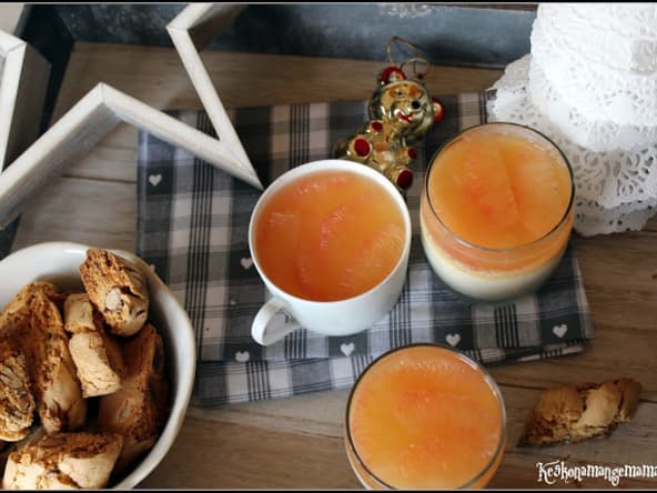 panna cotta à l'ancienne et cantuccini aux amandes