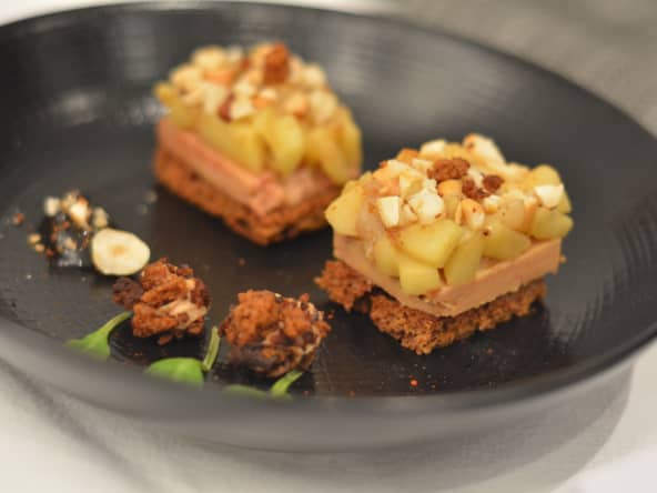 Tatin d'automne minute au foie gras