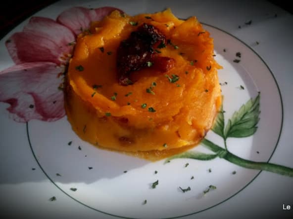 Mille-feuille de potiron et canard confit