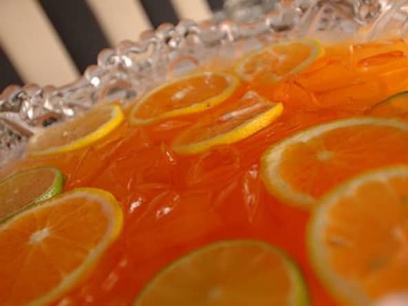 Punch au gin à la grenade et à l'orange