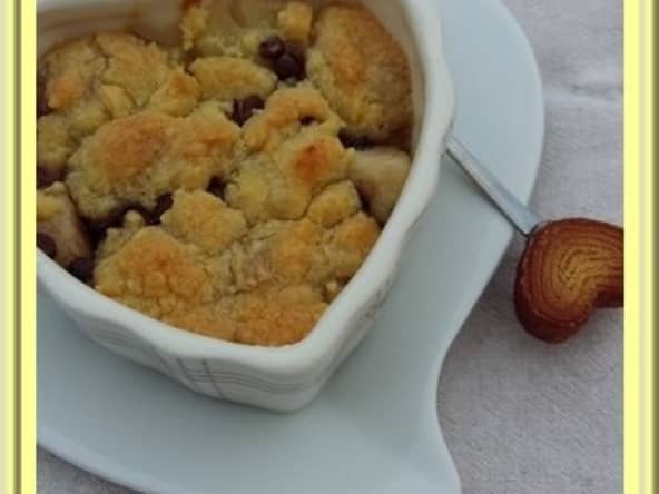 Crumble poires et chocolat