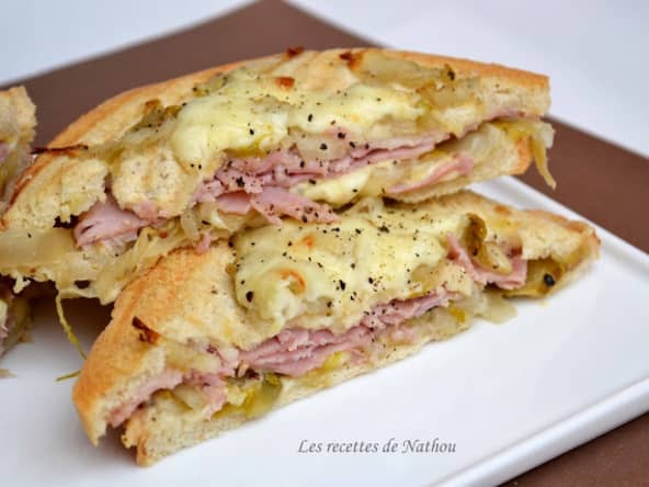 Croques aux chicons confits au miel, jambon et fromage de Maredsous