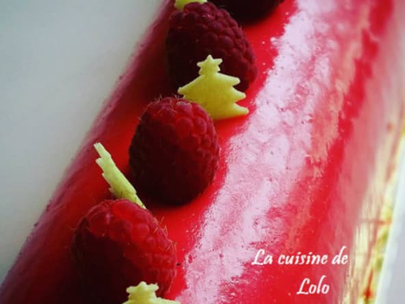 Bûche framboise insert chocolat