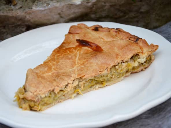 Tourte aux poireaux et à la truffe
