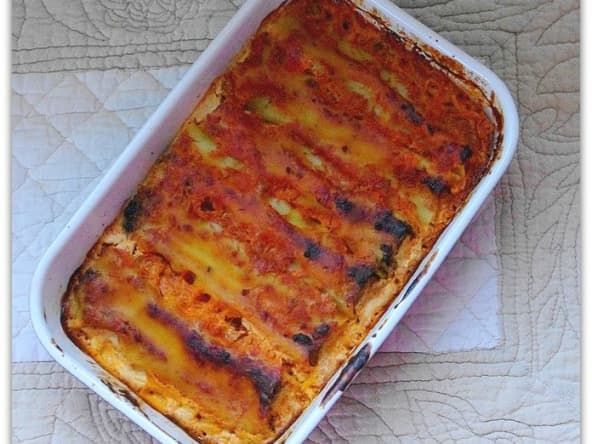 Canneloni à la viande hachée et à la blette