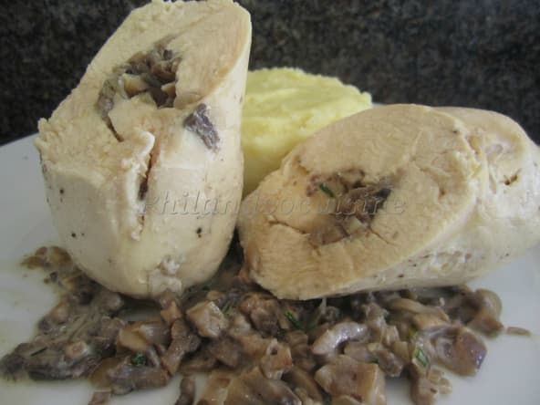 Dodine de poulet farcie à la duxelles de champignons