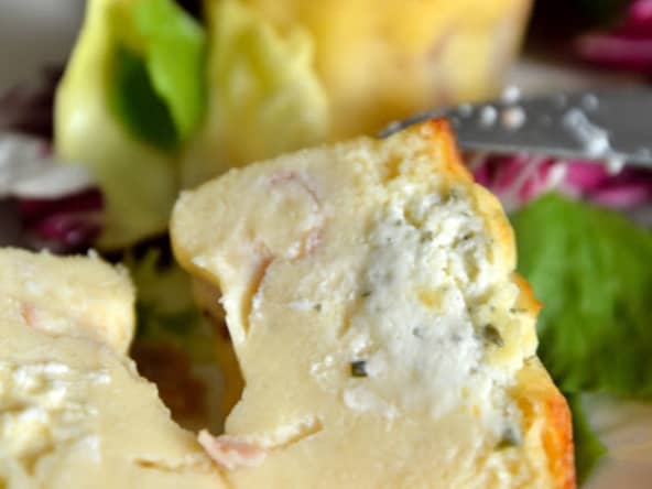 Petits moelleux au jambon de Bayonne, coeur Tartare