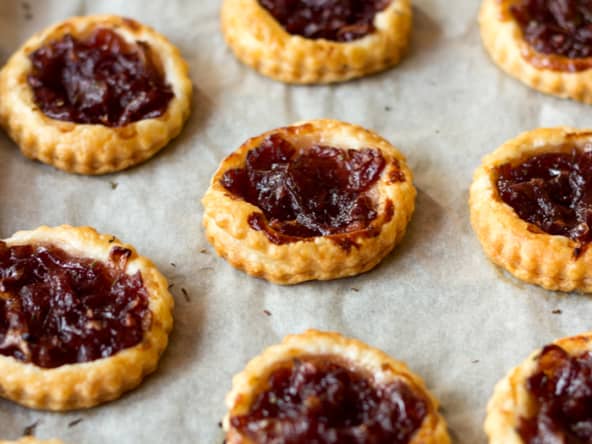 Tartelettes à la confiture d'oignons