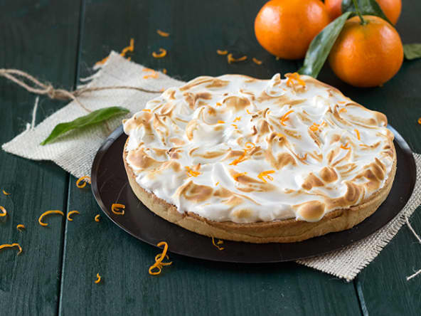 Tarte meringuée aux clémentines bio et à l'huile d'olive
