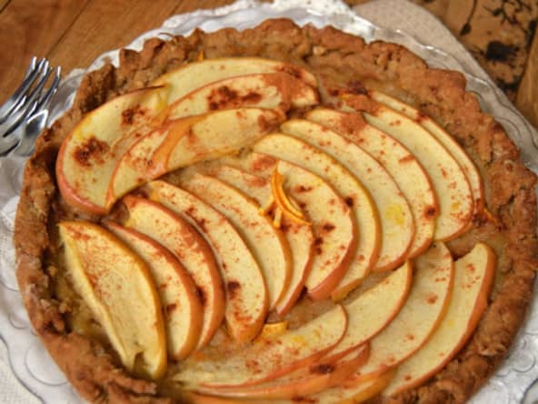 Tarte aux pommes, orange et cannelle