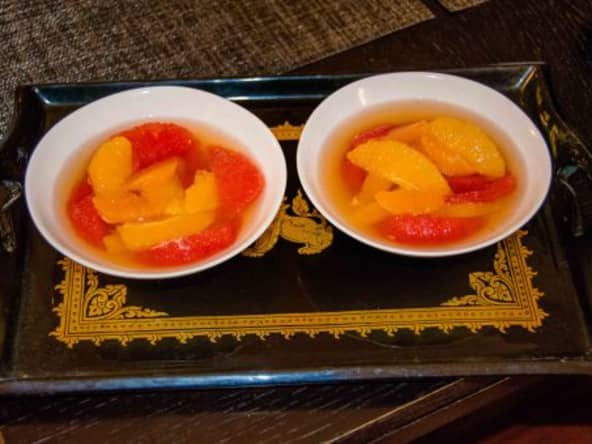 Salade d'agrumes au sirop précieux