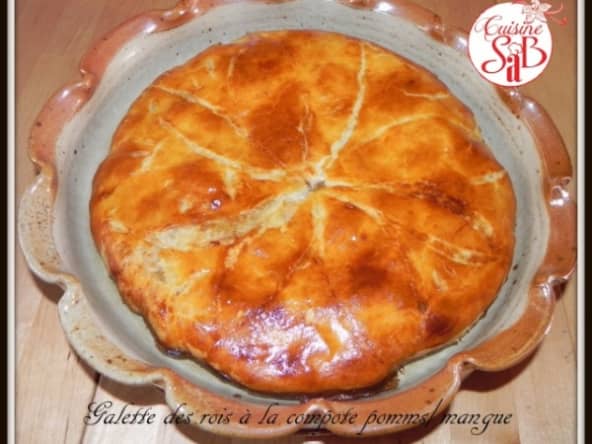 Galette des rois à la compote pommes mangue