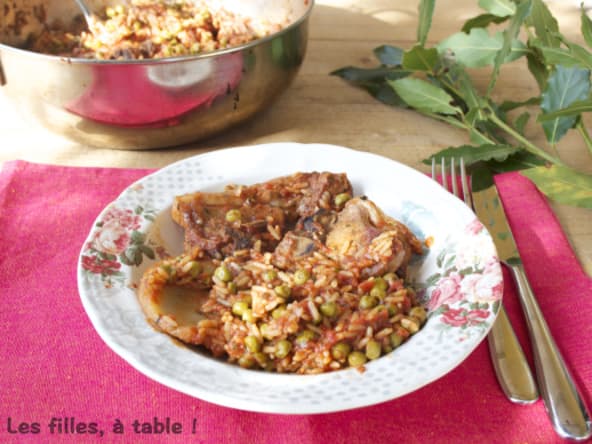 Poêlée d’agneau aux artichauts et petits pois