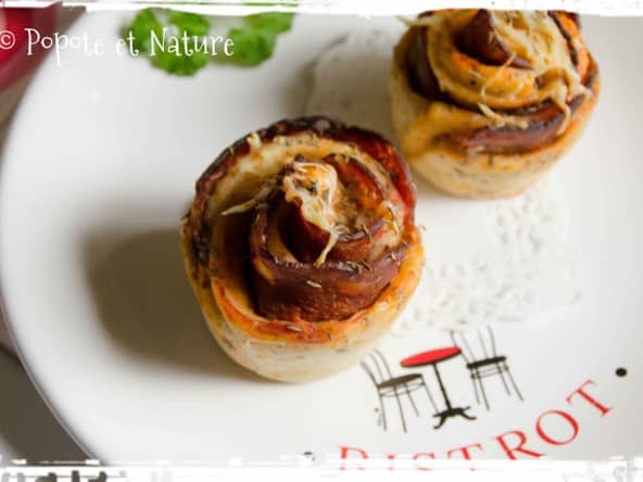 Fleurs de pizza au chorizo et au bacon