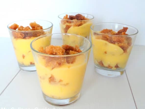 Verrines de lemon curd au crumble