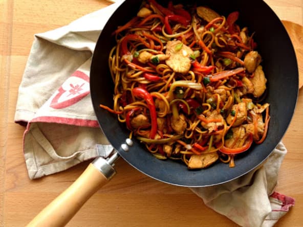Chow mein au poulet