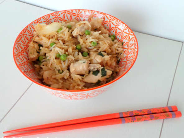 Riz façon asiatique au poulet