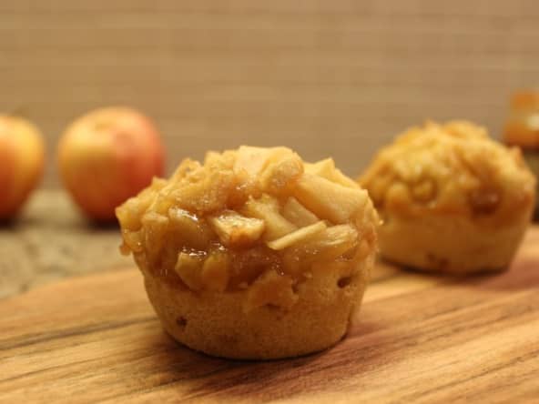 Muffins aux pommes et caramel au beurre salé