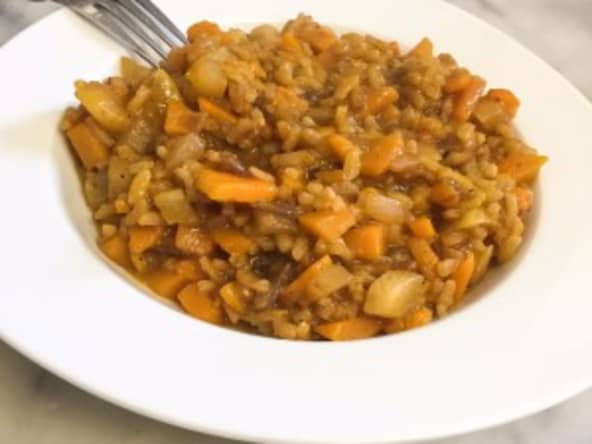 Risotto d'hiver, courge, carotte et navet