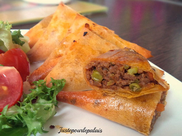 Samoussas au boeuf épicé